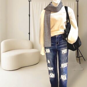 J. CREW IVORY TURTLENECK SWEATER SMALL